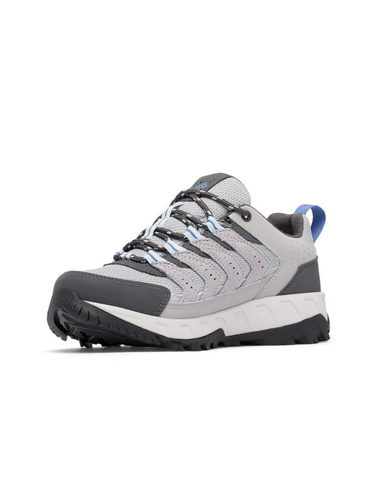 A Women Wearing Columbia Women Grey STRATA TRAIL LOW WP