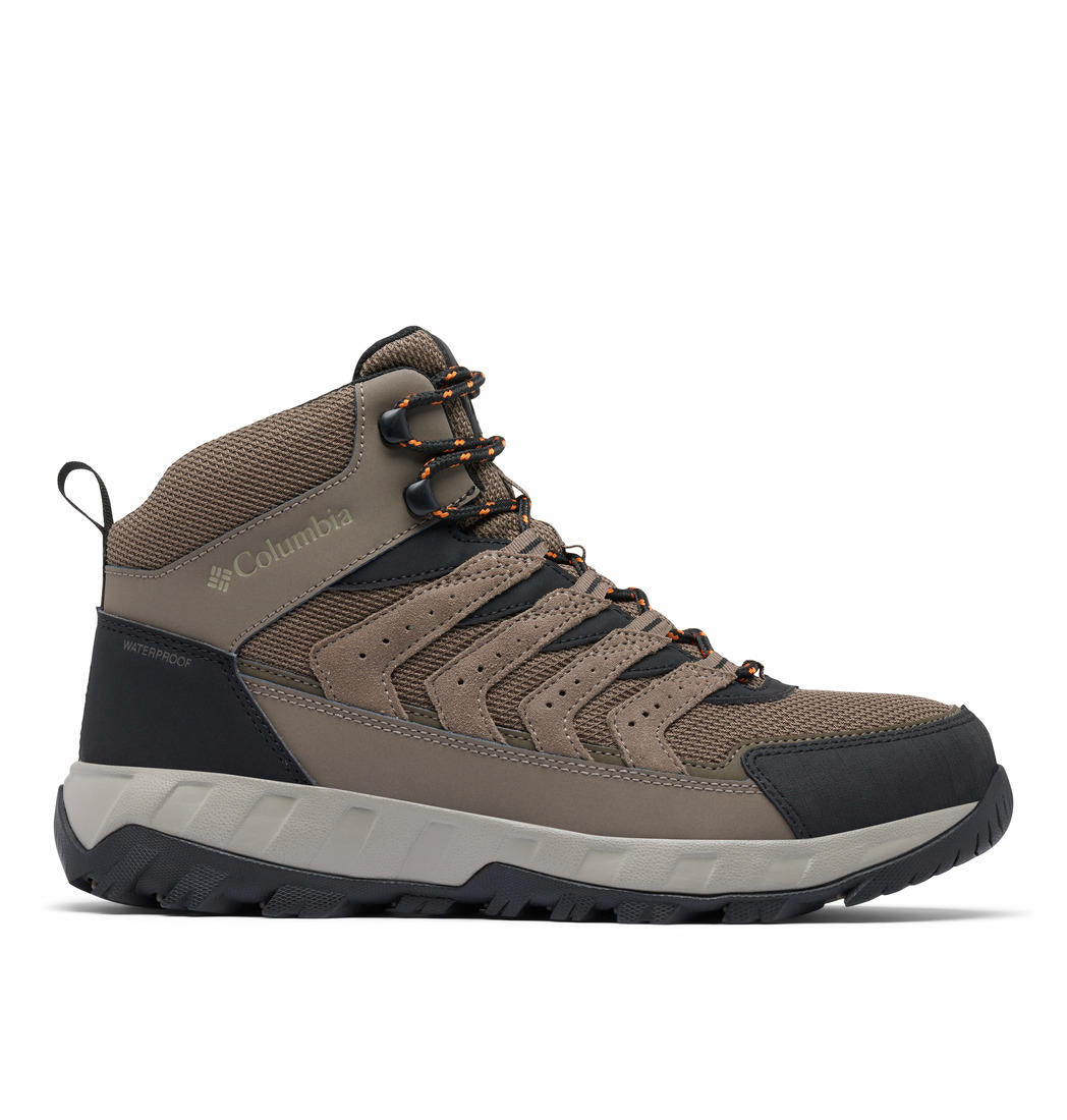 A Men Wearing Columbia Men Brown STRATA TRAIL MID WP