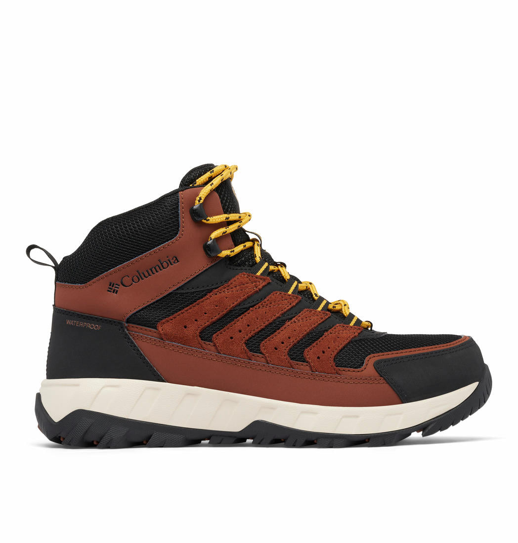 A Men Wearing Columbia Men Brown STRATA TRAIL MID WP