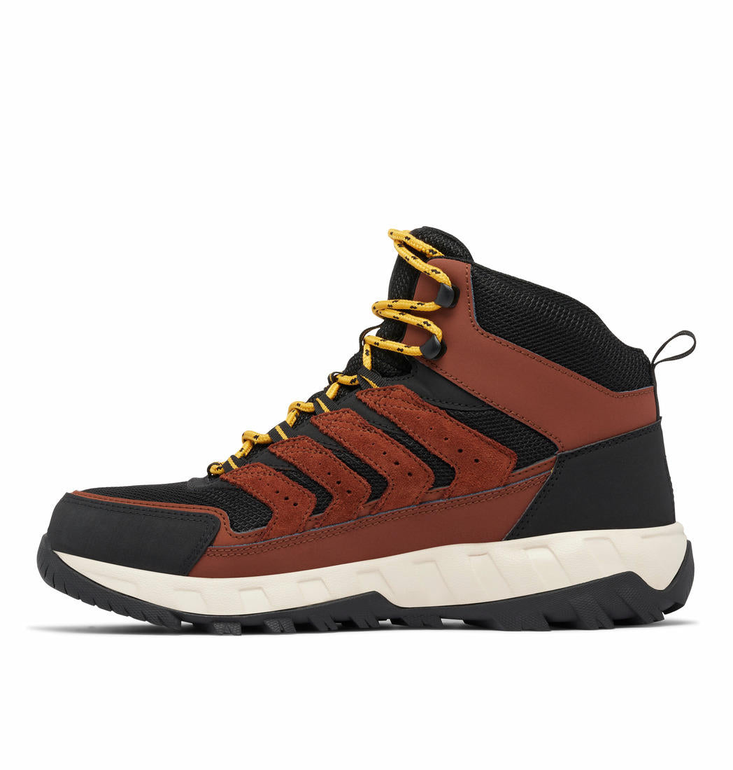 A Men Wearing Columbia Men Brown STRATA TRAIL MID WP