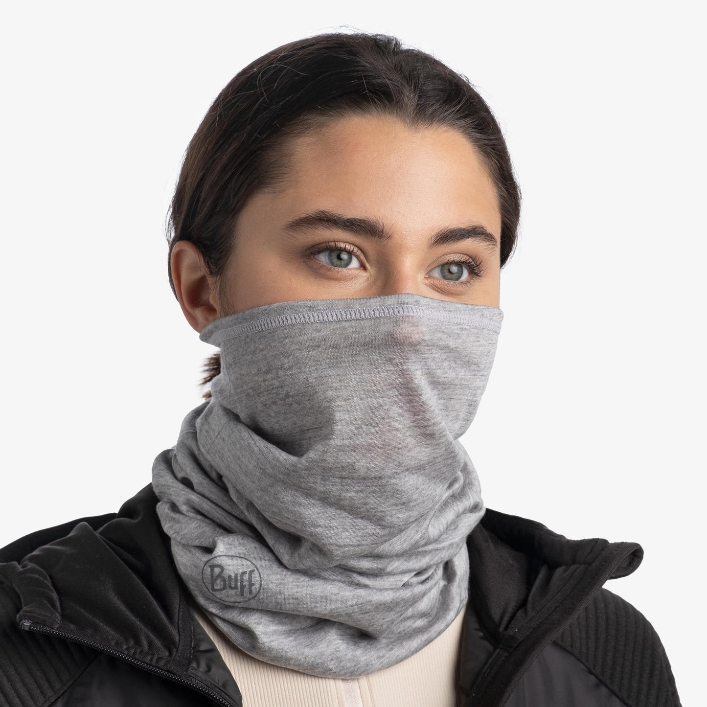 BUFF Unisex Grey Light Weight Merino wool SOLID LIGHT GREY