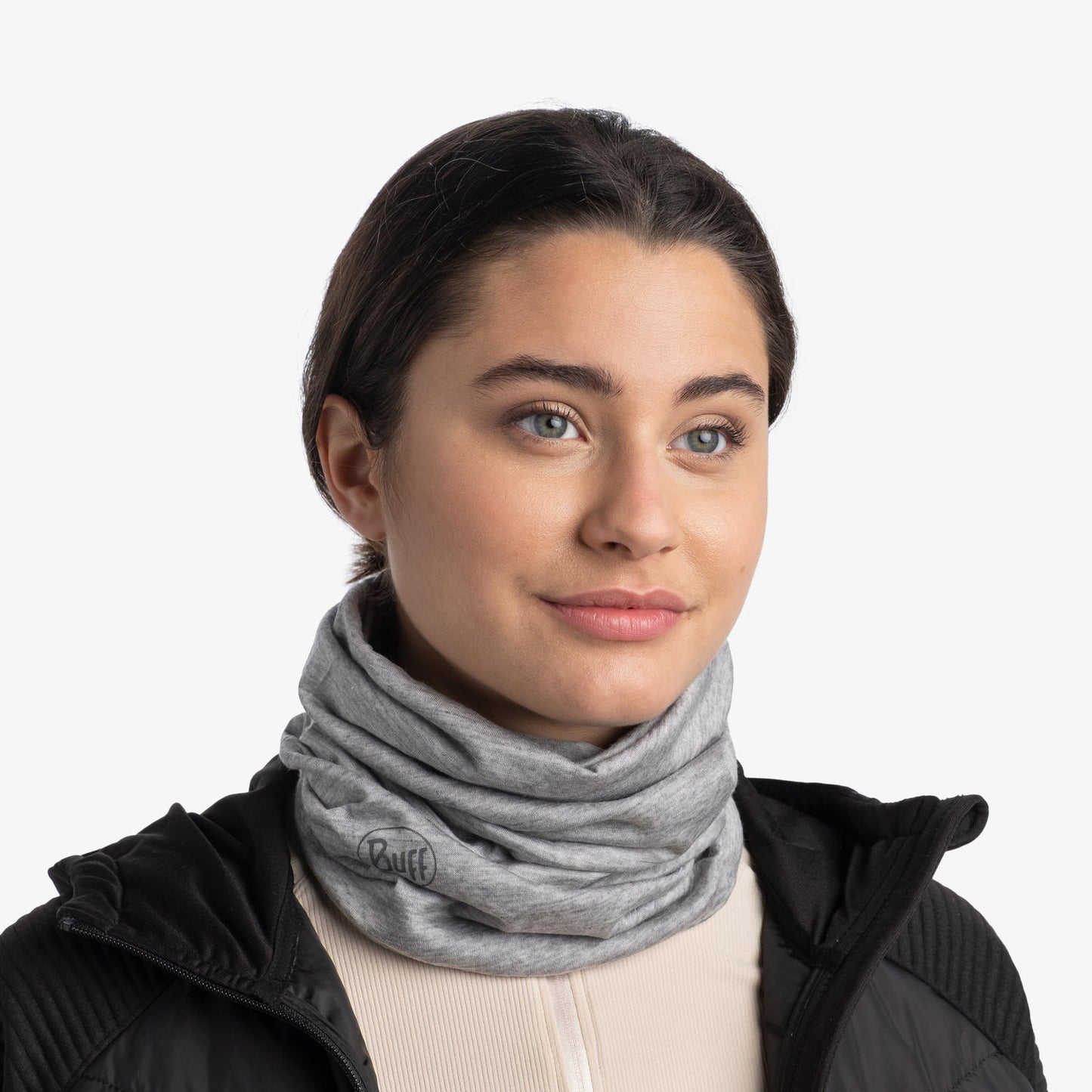 BUFF Unisex Grey Light Weight Merino wool SOLID LIGHT GREY