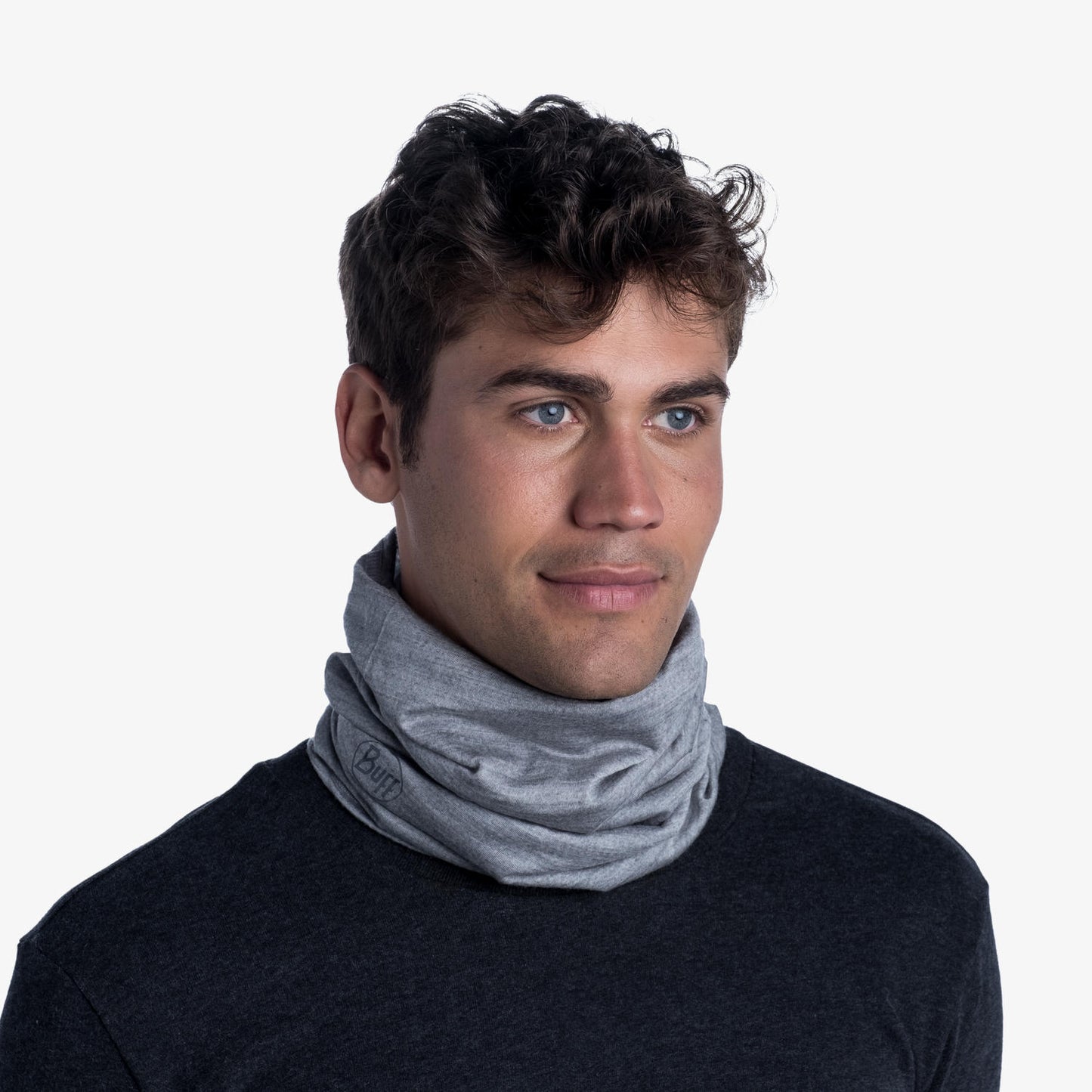 BUFF Unisex Grey Light Weight Merino wool SOLID LIGHT GREY