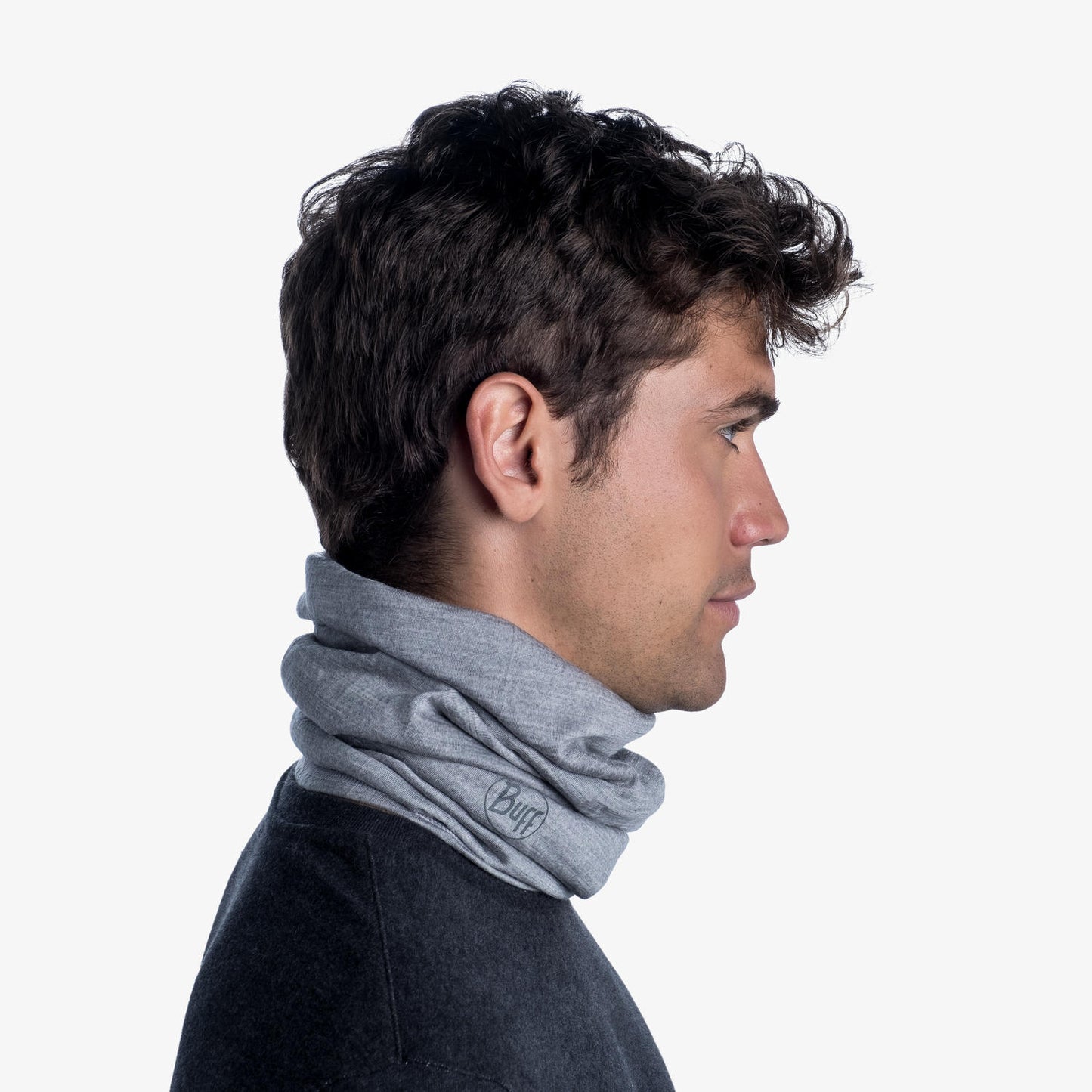 BUFF Unisex Grey Light Weight Merino wool SOLID LIGHT GREY