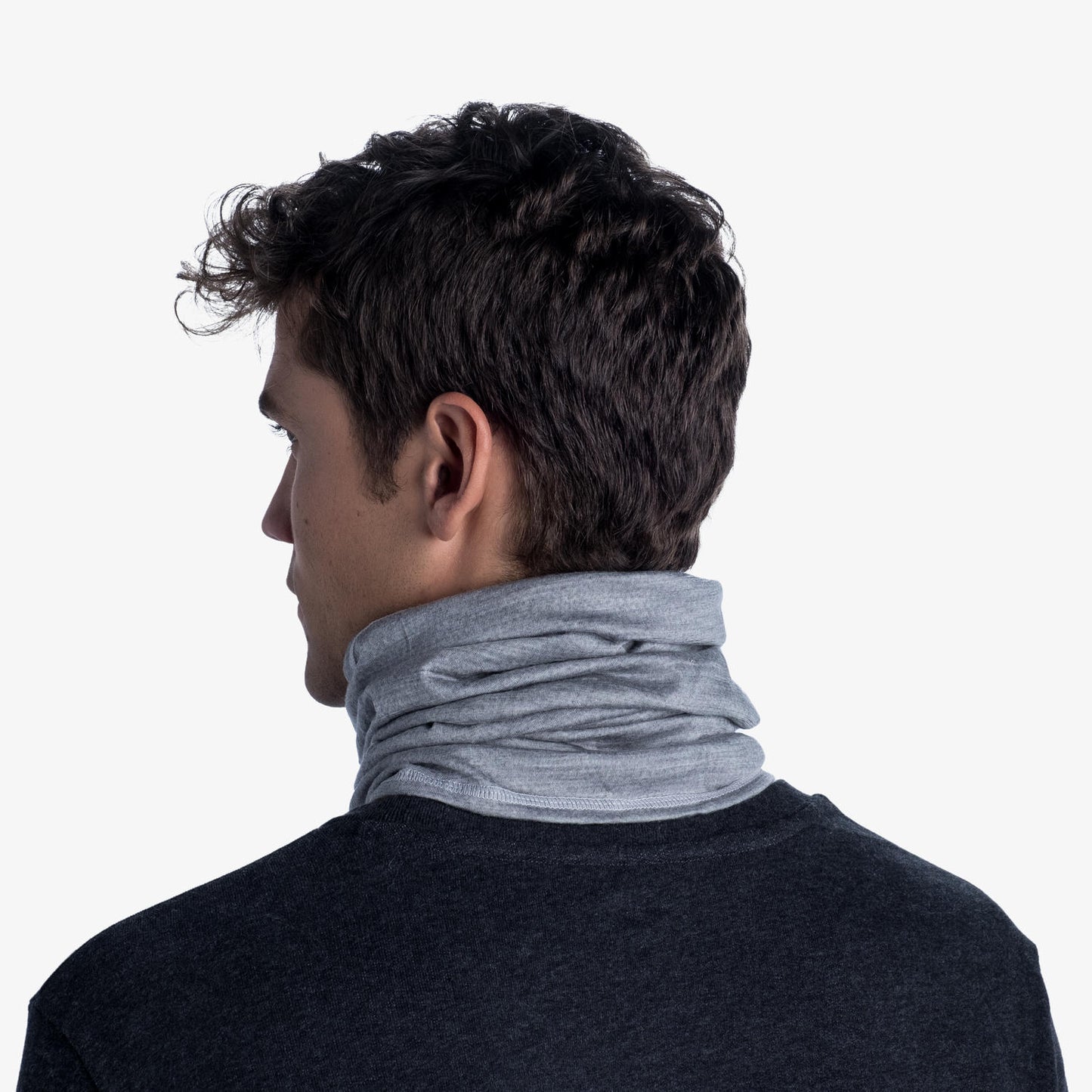 BUFF Unisex Grey Light Weight Merino wool SOLID LIGHT GREY