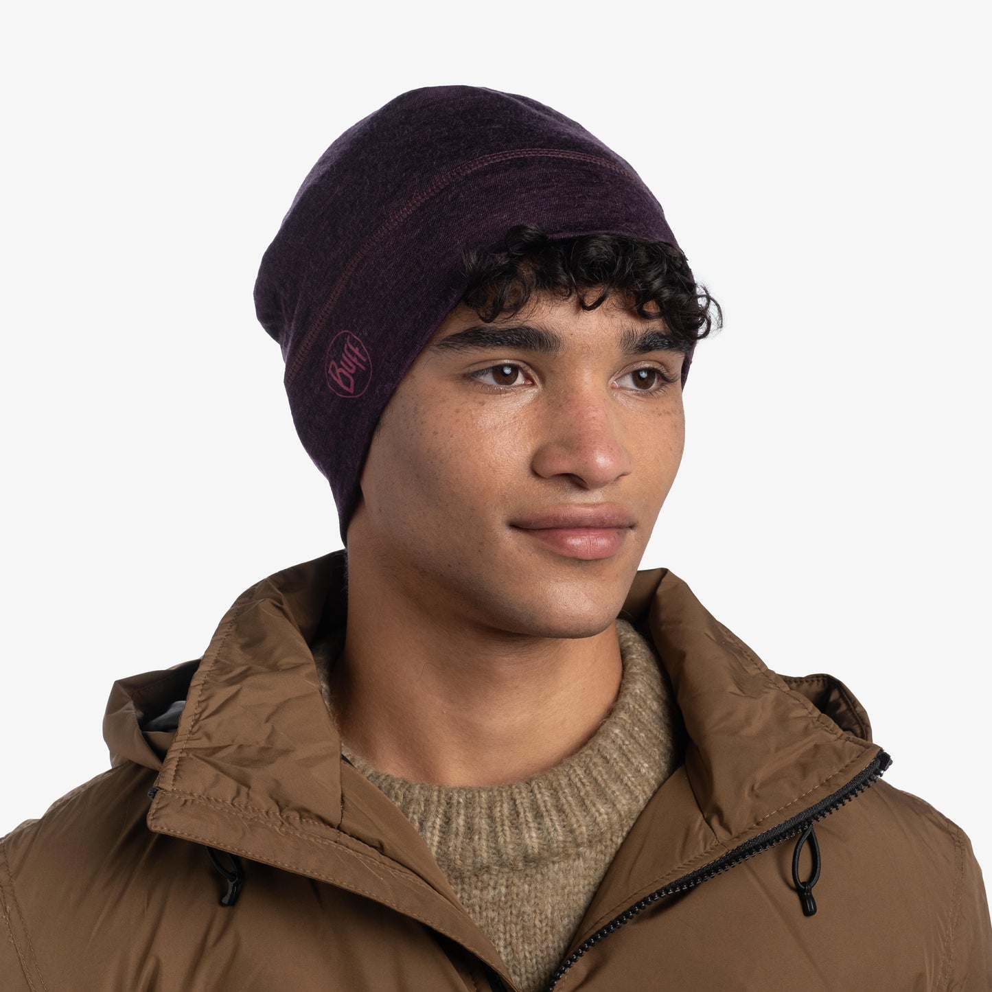 BUFF Unisex MERINO LIGHTWEIGHT BEANIE SOLI D DEEP PURPLE
