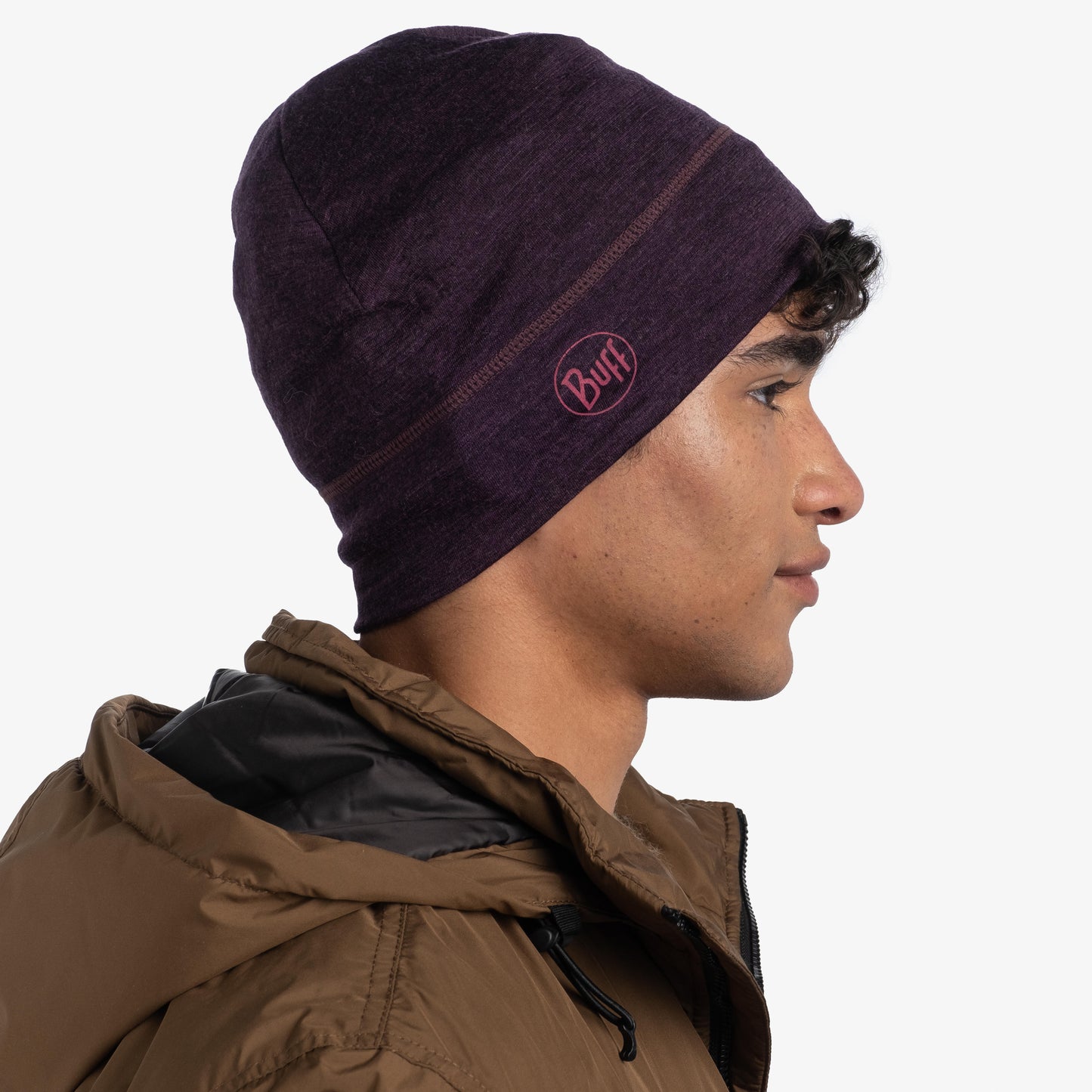 BUFF Unisex MERINO LIGHTWEIGHT BEANIE SOLI D DEEP PURPLE