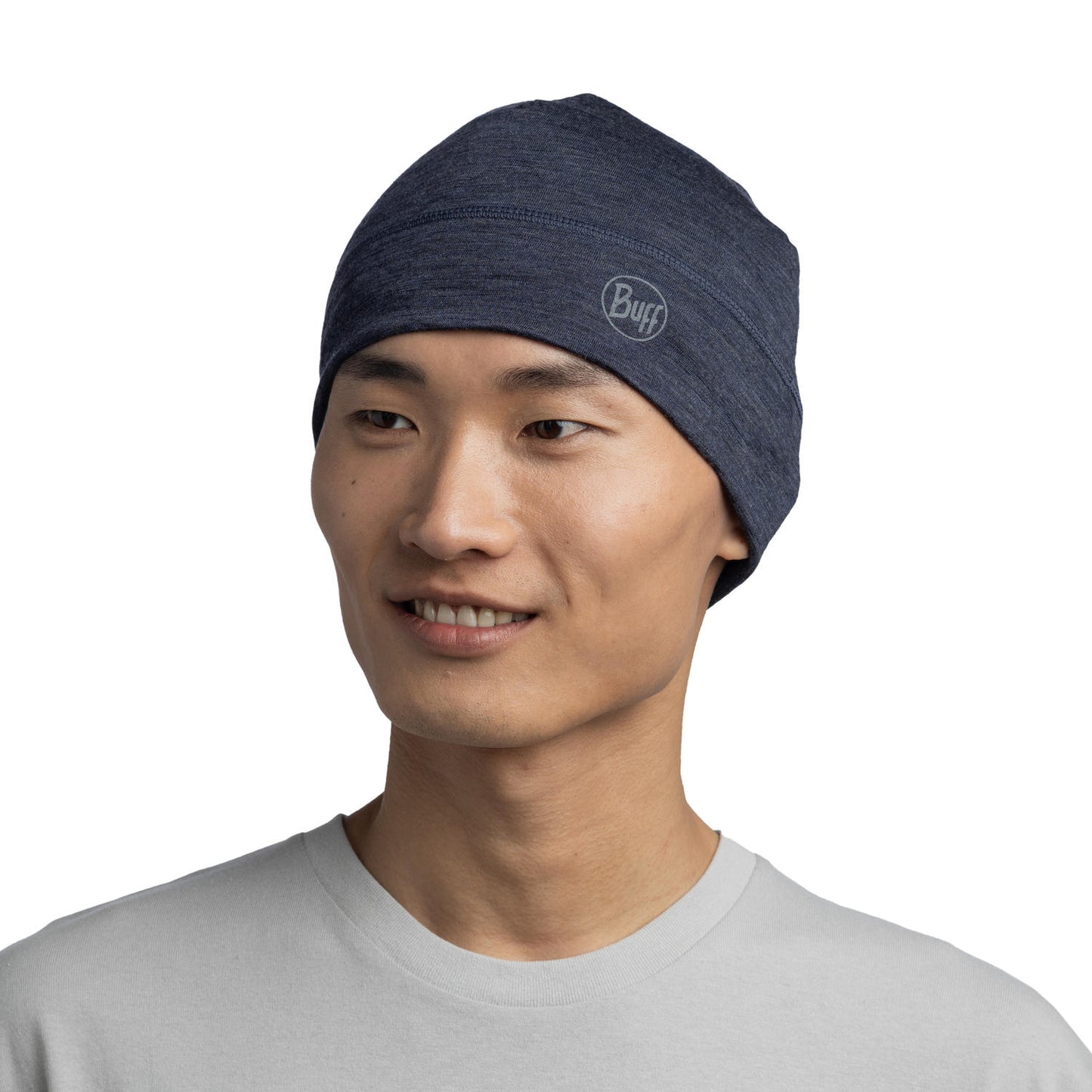BUFF Unisex Blue MERINO LIGHTWEIGHT BEANIE SOLID NIGHT BLUE