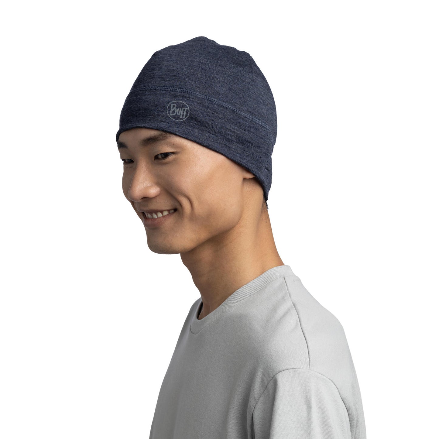 BUFF Unisex Blue MERINO LIGHTWEIGHT BEANIE SOLID NIGHT BLUE