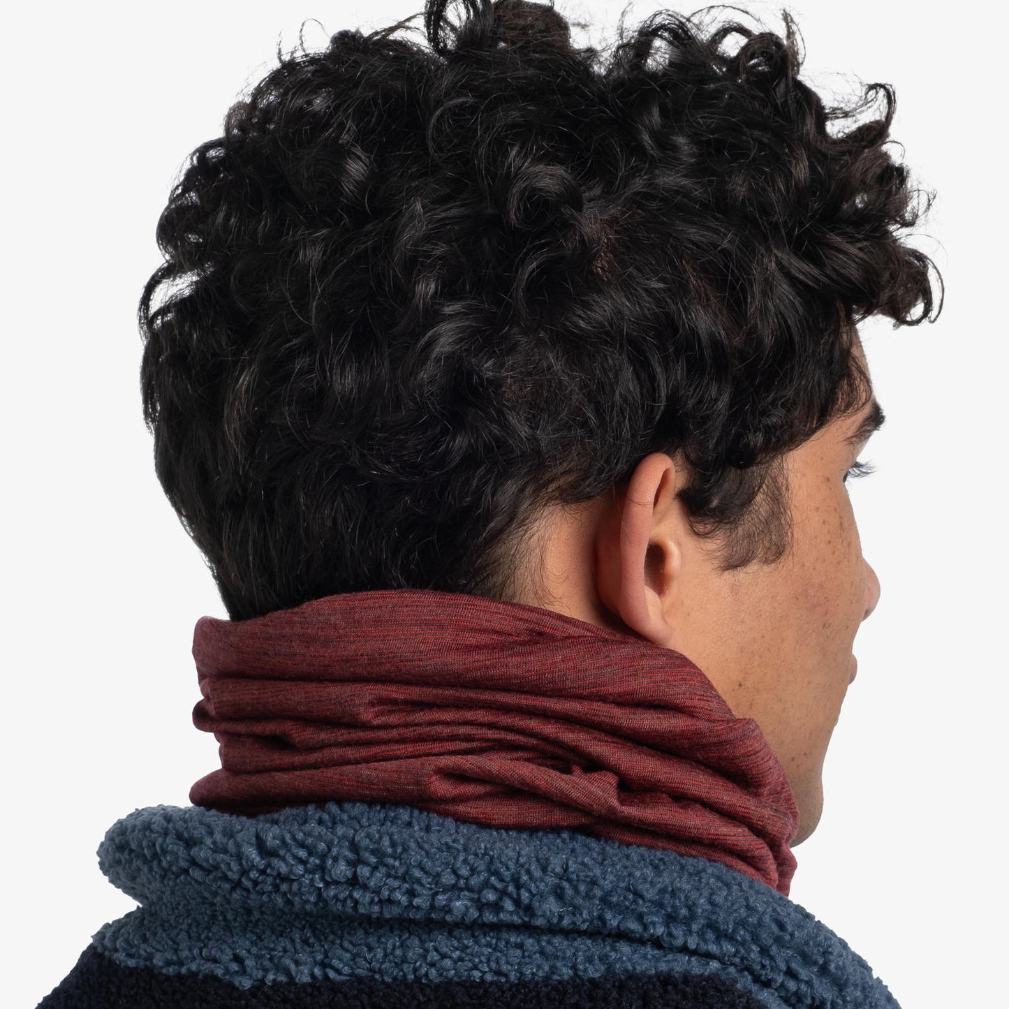 BUFF Unisex Red MERINO LIGHTWEIGHT MULTISTRIPES MARS RED