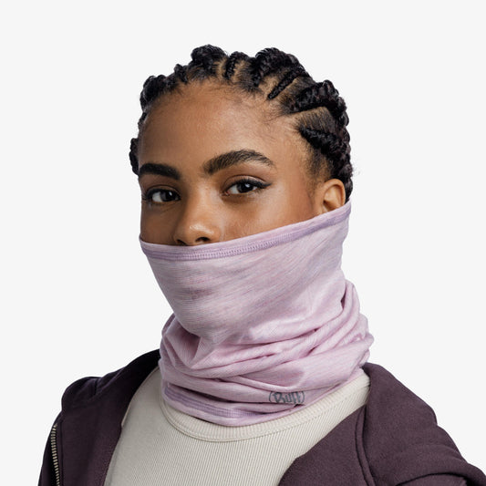 BUFF Unisex Pink MERINO LIGHTWEIGHT MULTISTRIPES LILAC SAND