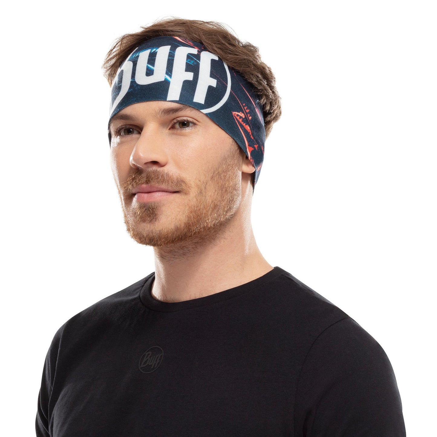 BUFF Unisex Blue COOLNET UV WIDE HEADBAND XCROSS MULT (Sun Protection)