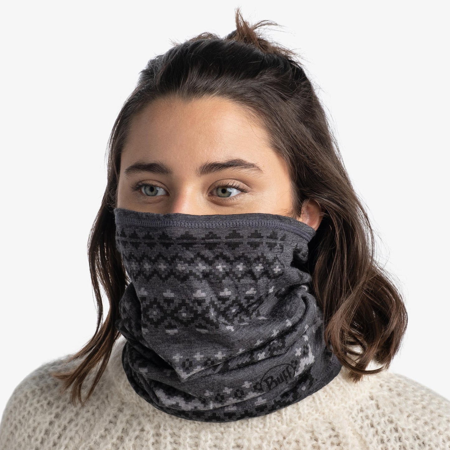 BUFF Unisex Grey Lightweight Merino Wool Tubular