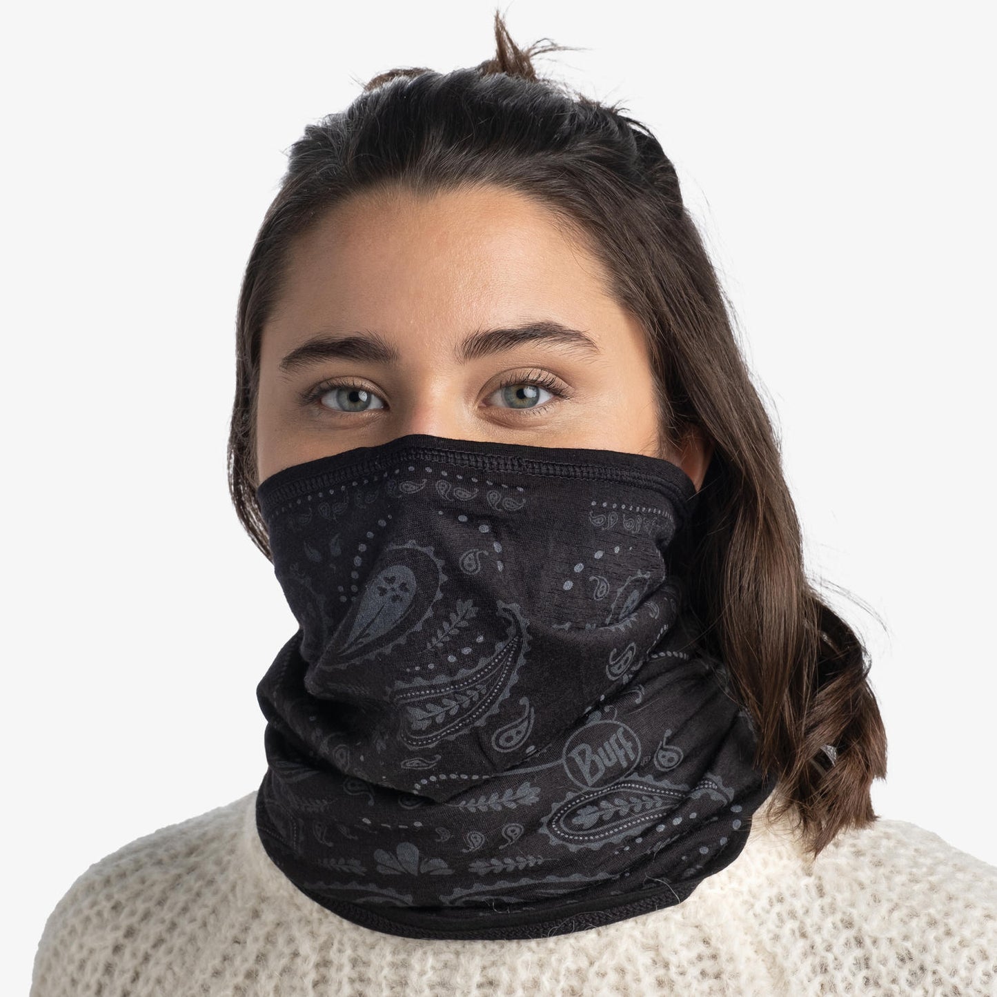 BUFF Unisex Black Lightweight Merino Wool Tubular