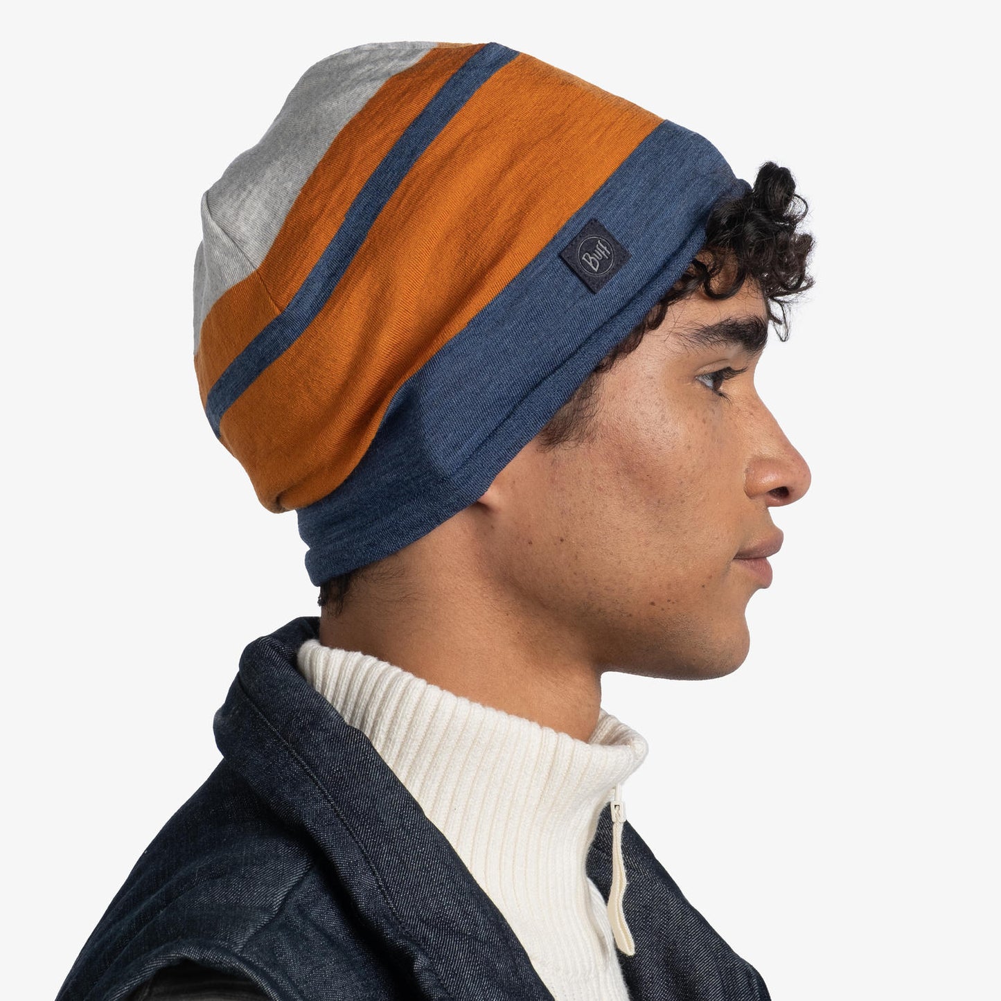 BUFF Unisex MERINO MOVE BEANIE STEEL BLUE