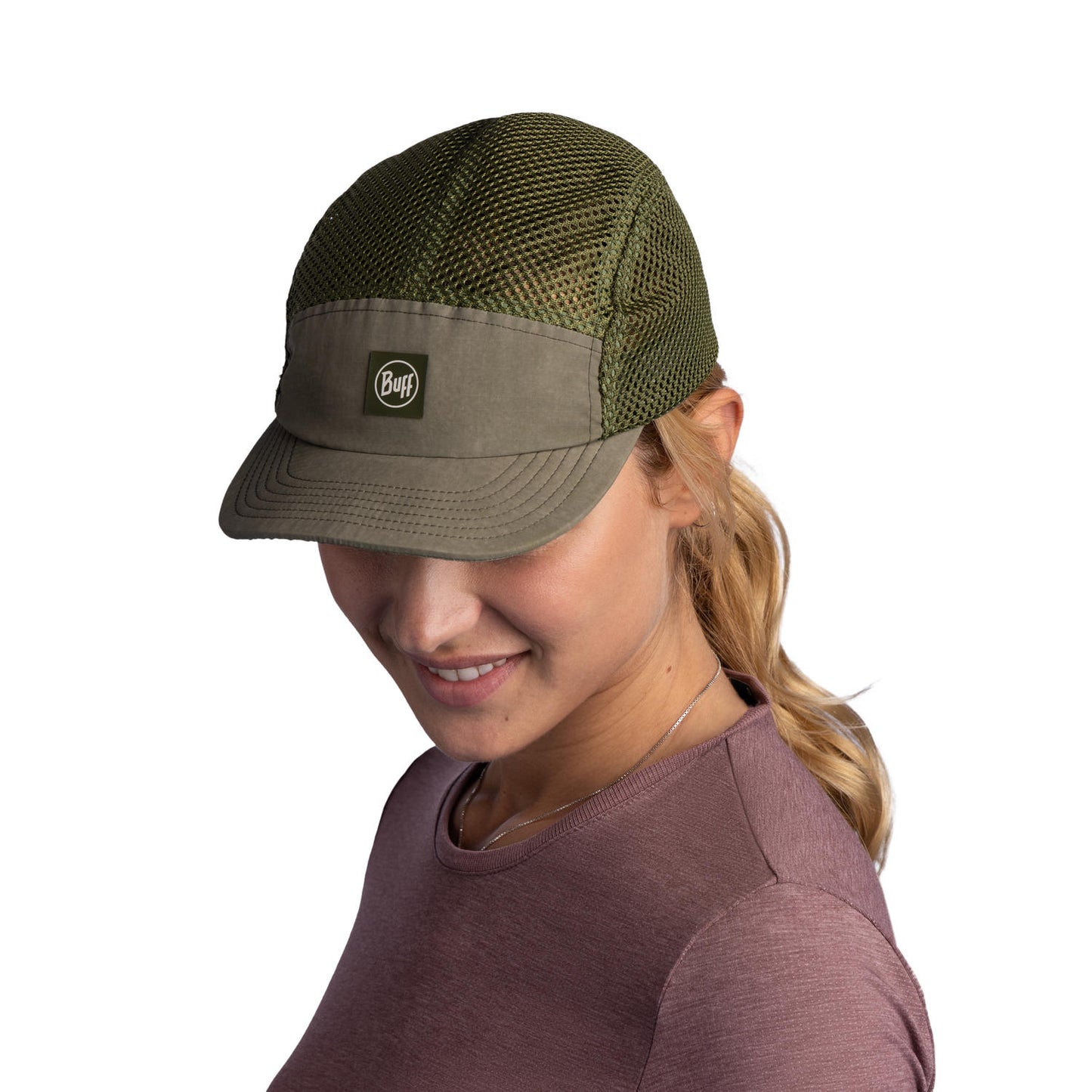 BUFF Unisex Green 5 PANEL AIR CAP SARET MILITARY