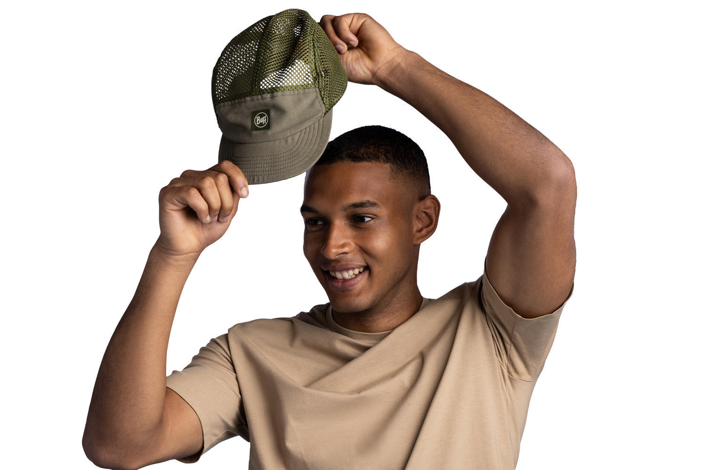 BUFF Unisex Green 5 PANEL AIR CAP SARET MILITARY