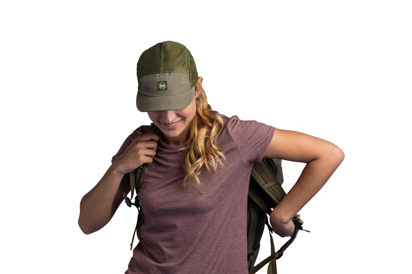 BUFF Unisex Green 5 PANEL AIR CAP SARET MILITARY