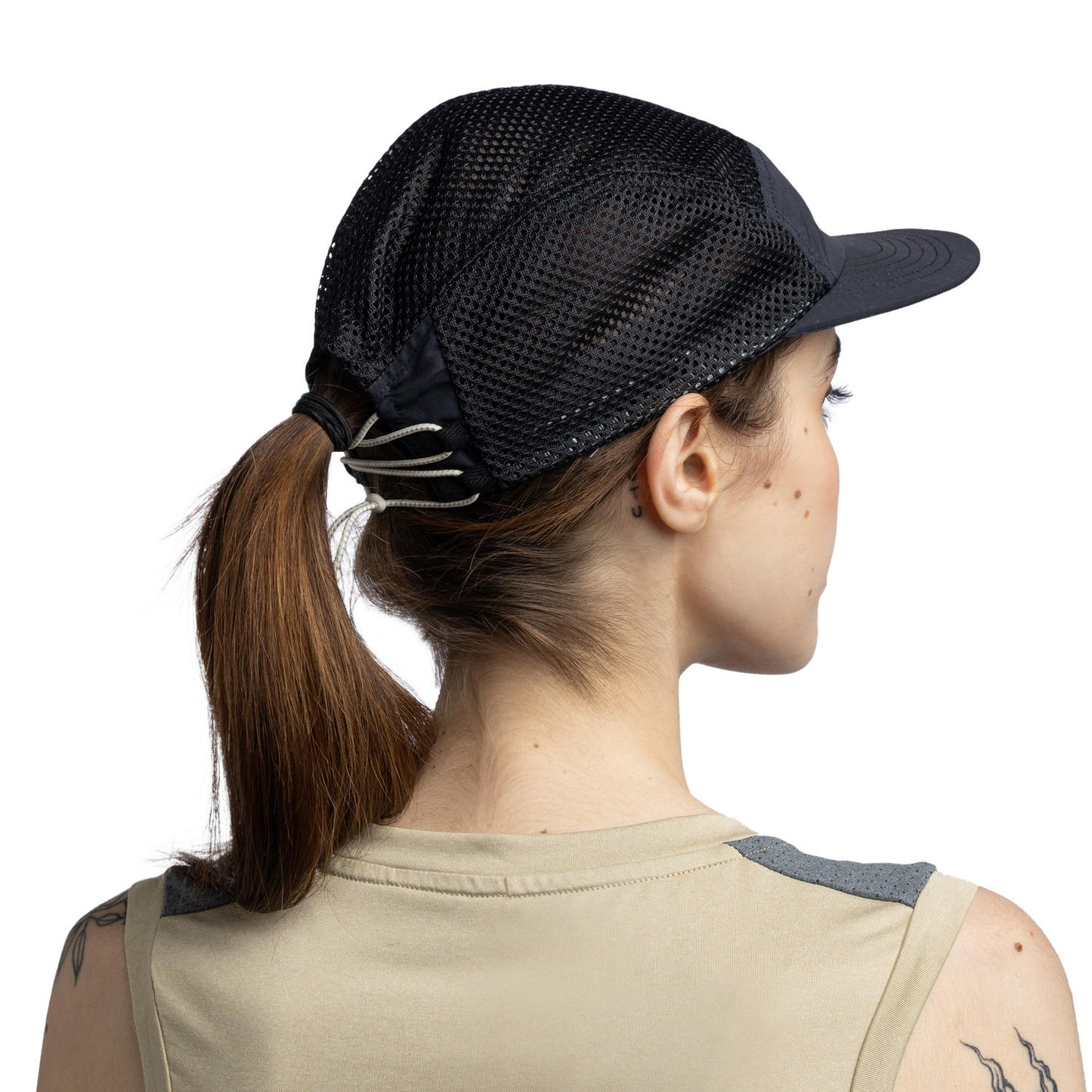 BUFF Unisex Black 5 PANEL AIR CAP SARET BLACK