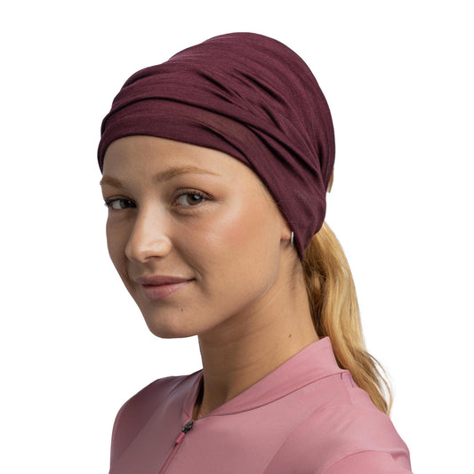 BUFF Unisex Purple MERINO LIGHTWEIGHT SOLID GARNET