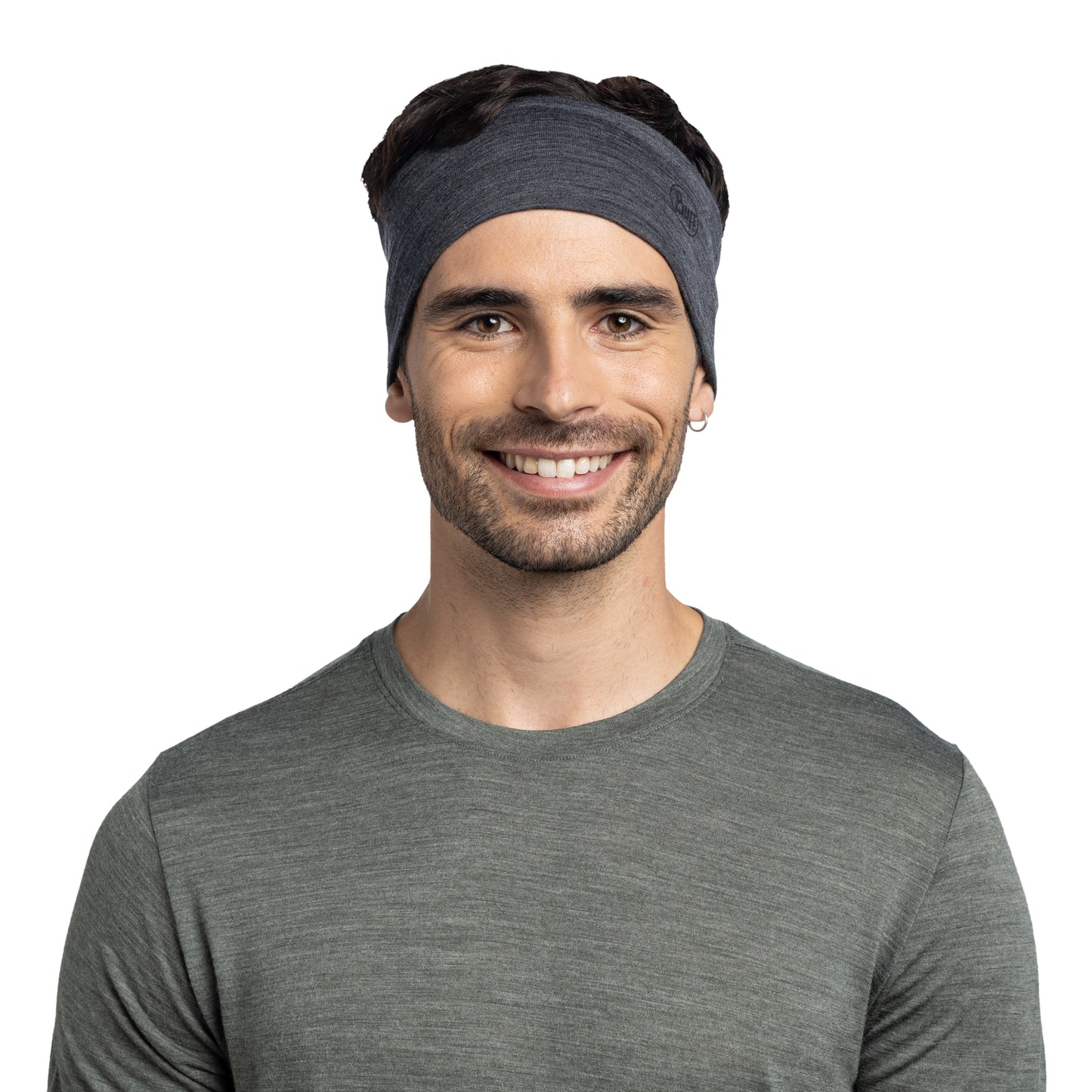 BUFF Unisex Grey Lightweight Merino Wool Headband