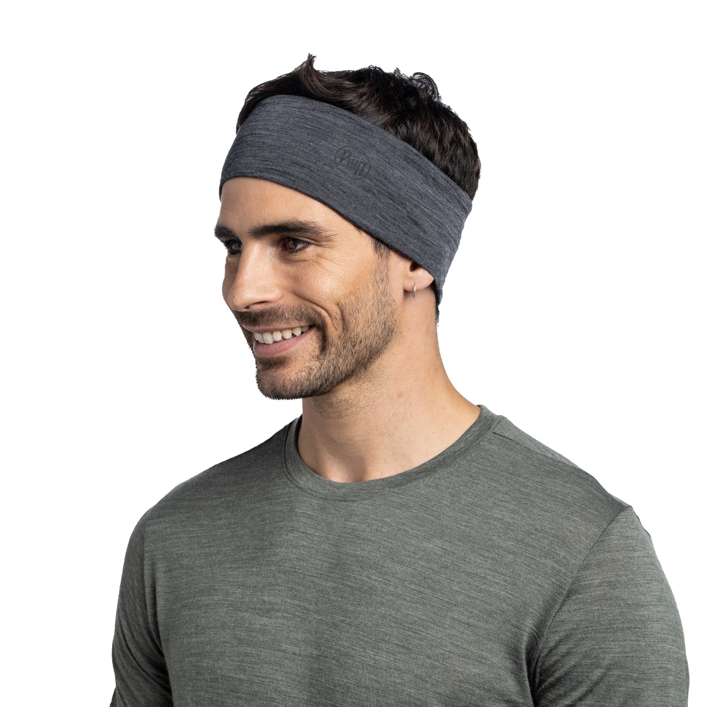 BUFF Unisex Grey Lightweight Merino Wool Headband