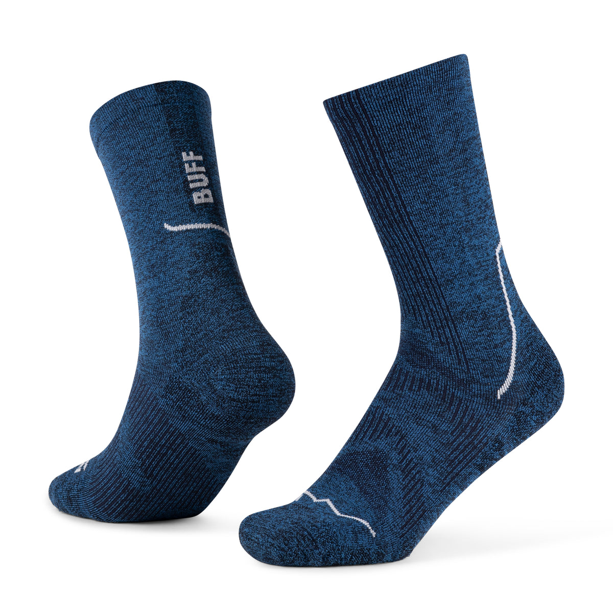 BUFF Unisex Blue Merino Lightweight Crew Socks