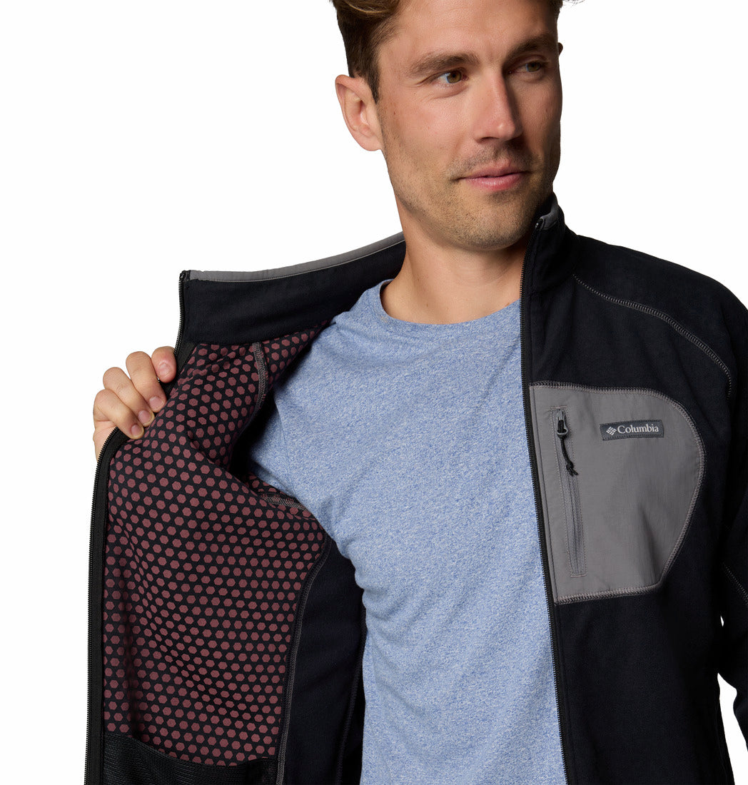 Columbia Men Black Omni-Heat Helix Outdoor Tracks II Fleece Jacket