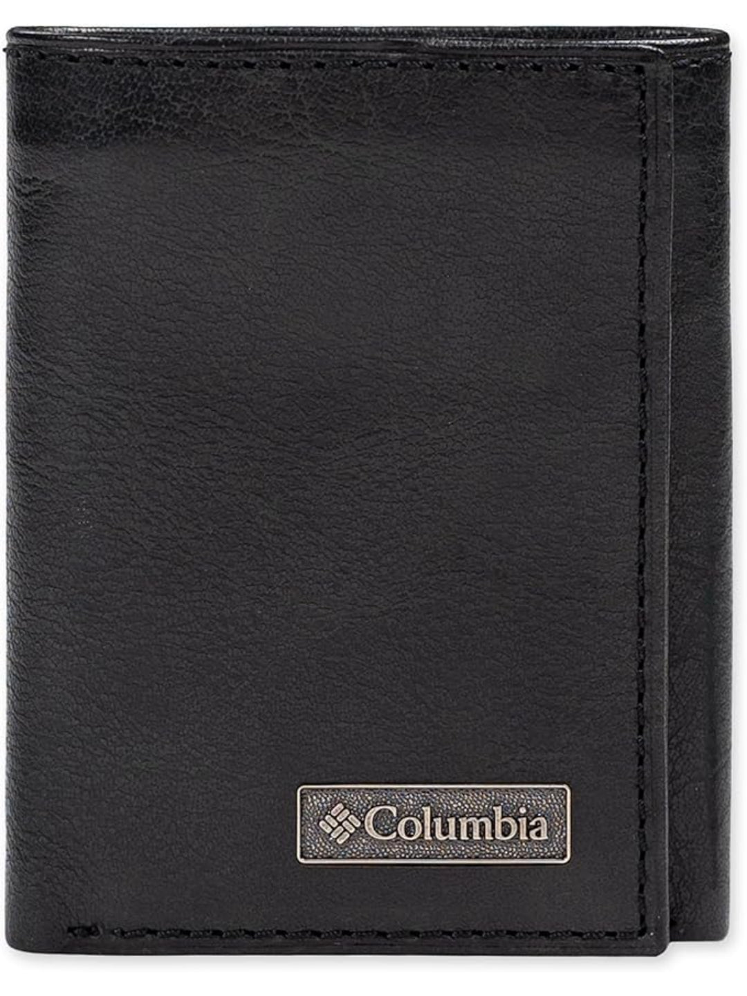Columbia Men Black Trifold Wallet with Zipper Back Wall Bill Pocket