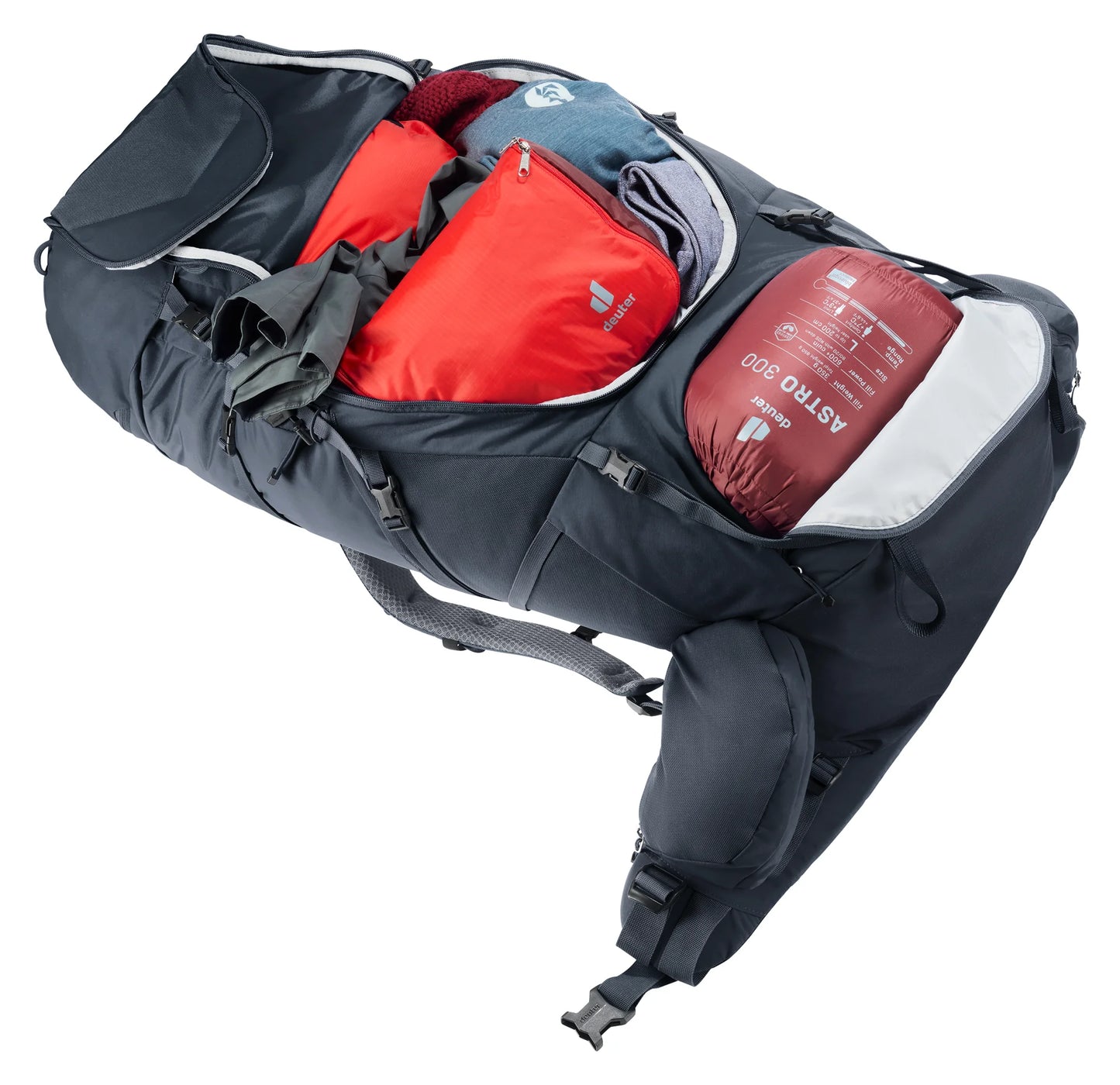 Deuter Unisex Black Aircontact Core 70+10 L Backpack