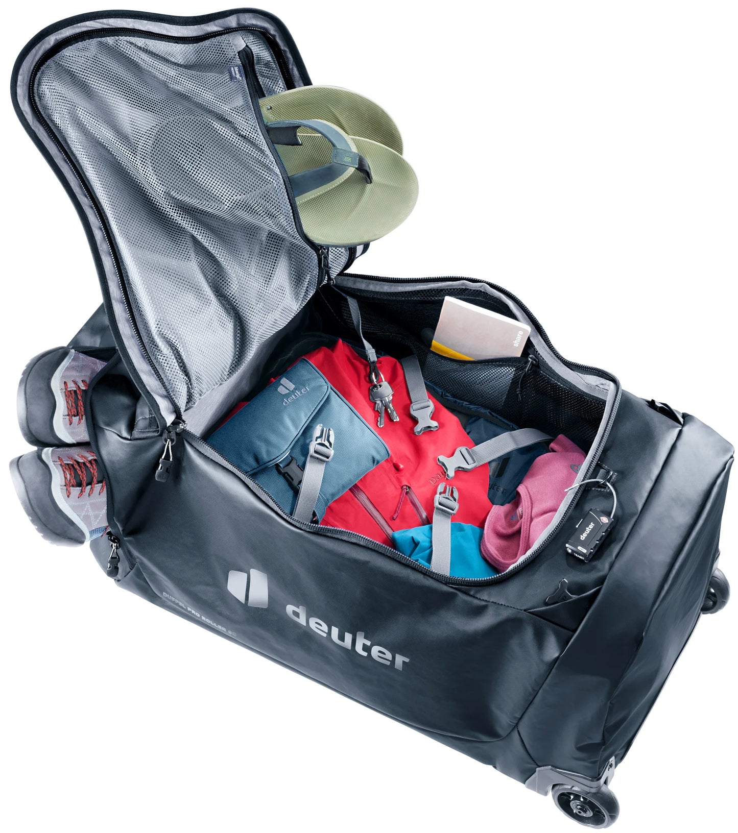 Deuter Unisex Black Duffel Pro Roller 90L