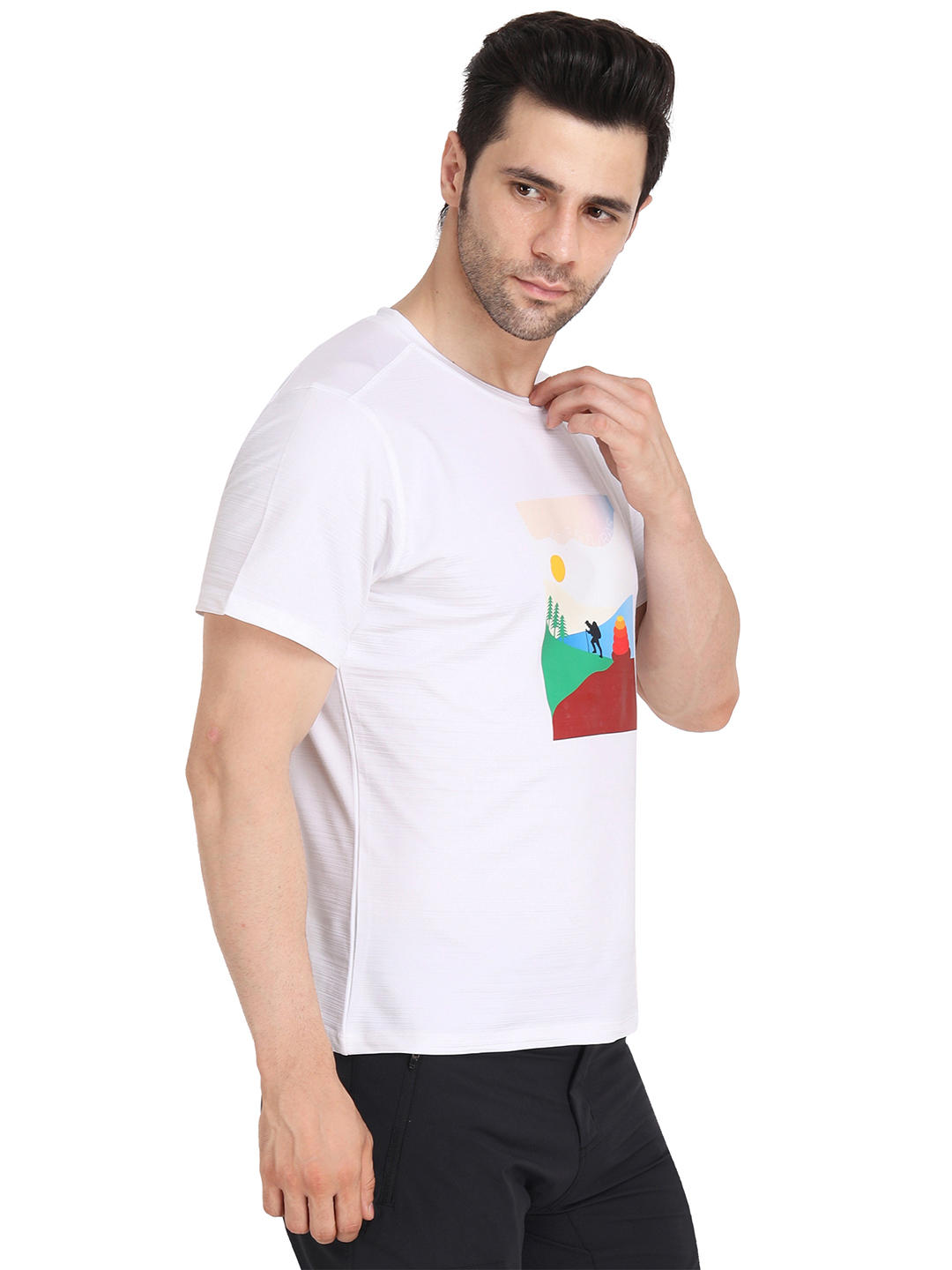 Adventuras Men White LE PASS PRINTED TEE