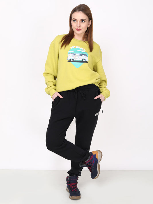 Adventuras Women YELLOW SPUR CREW SWEATSHIRT