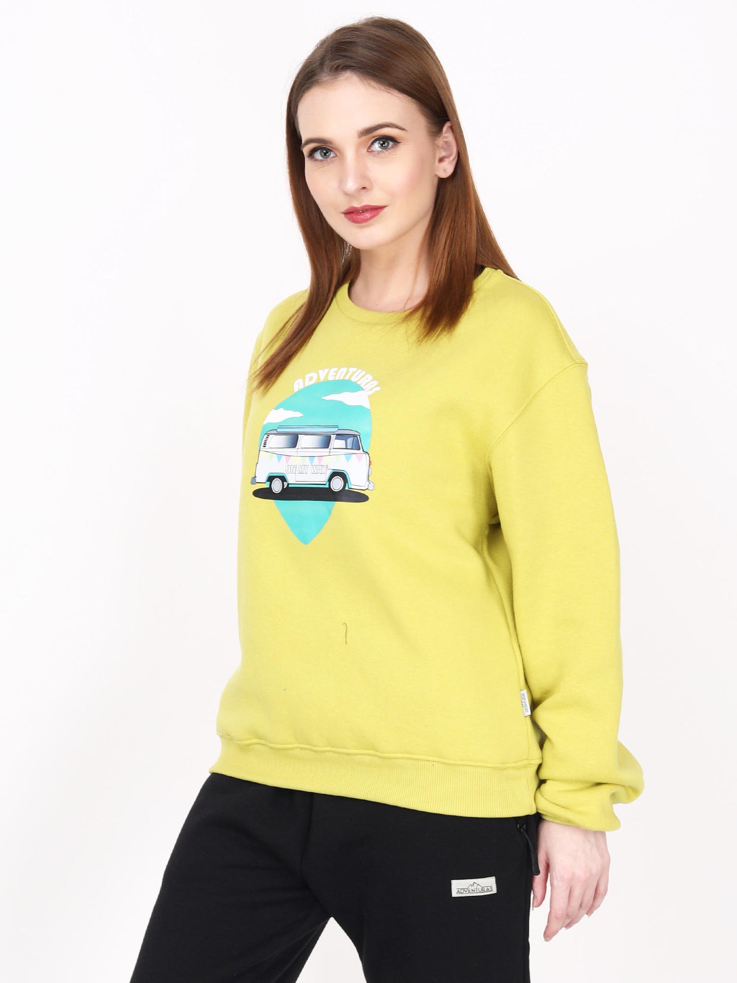 Adventuras Women YELLOW SPUR CREW SWEATSHIRT