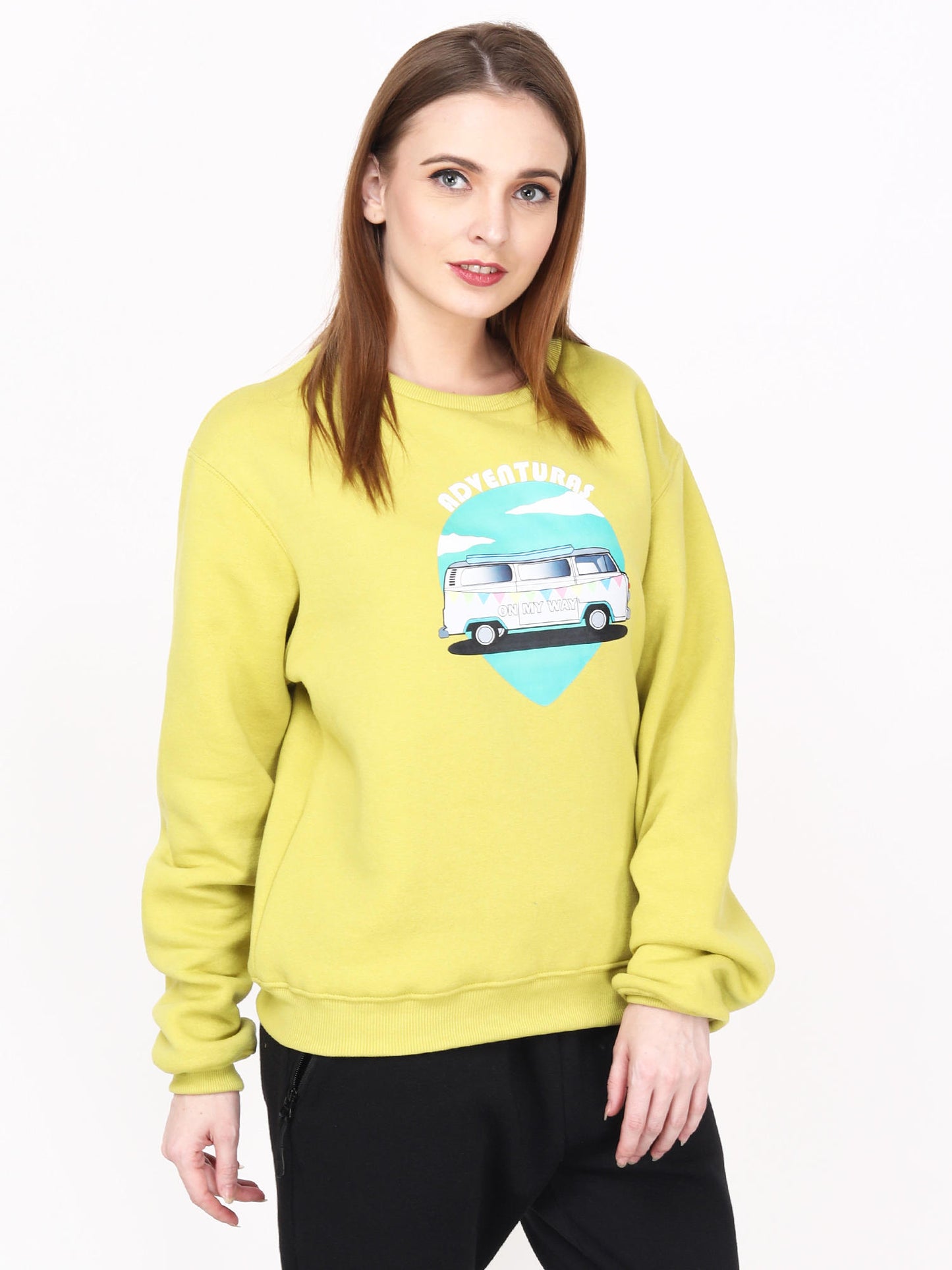 Adventuras Women YELLOW SPUR CREW SWEATSHIRT