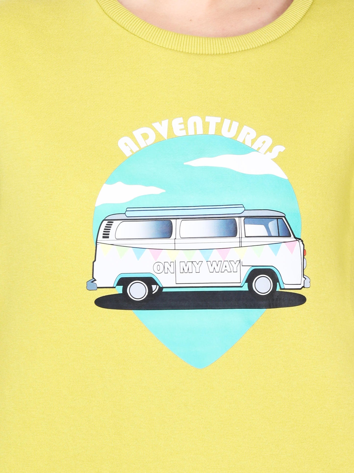 Adventuras Women YELLOW SPUR CREW SWEATSHIRT