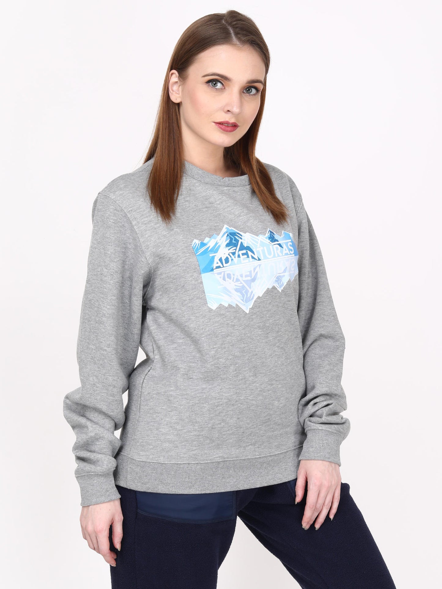 Adventuras Women GREY SPUR CREW SWEATSHIRT