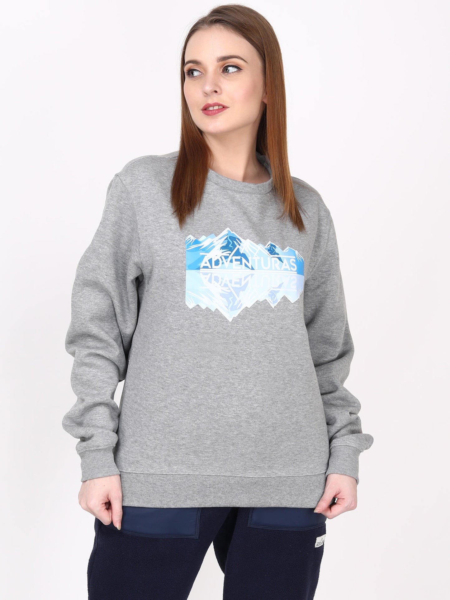 Adventuras Women GREY SPUR CREW SWEATSHIRT