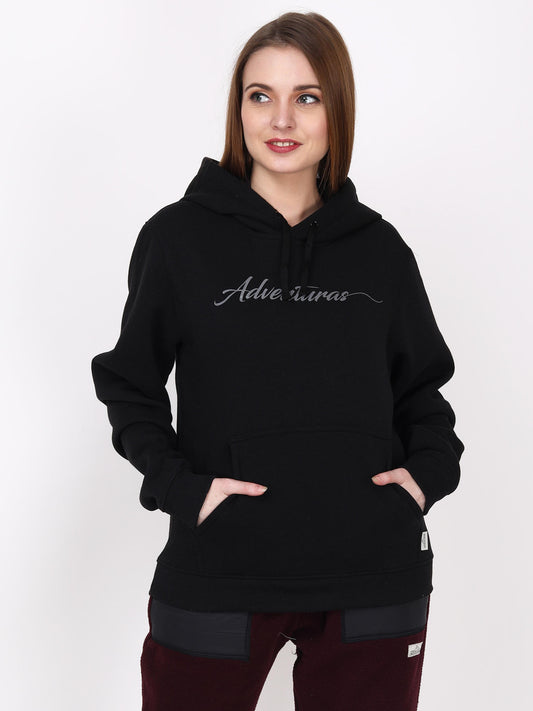 Adventuras Women BLACK LIGHTENING HOODED SWEATSHIRT