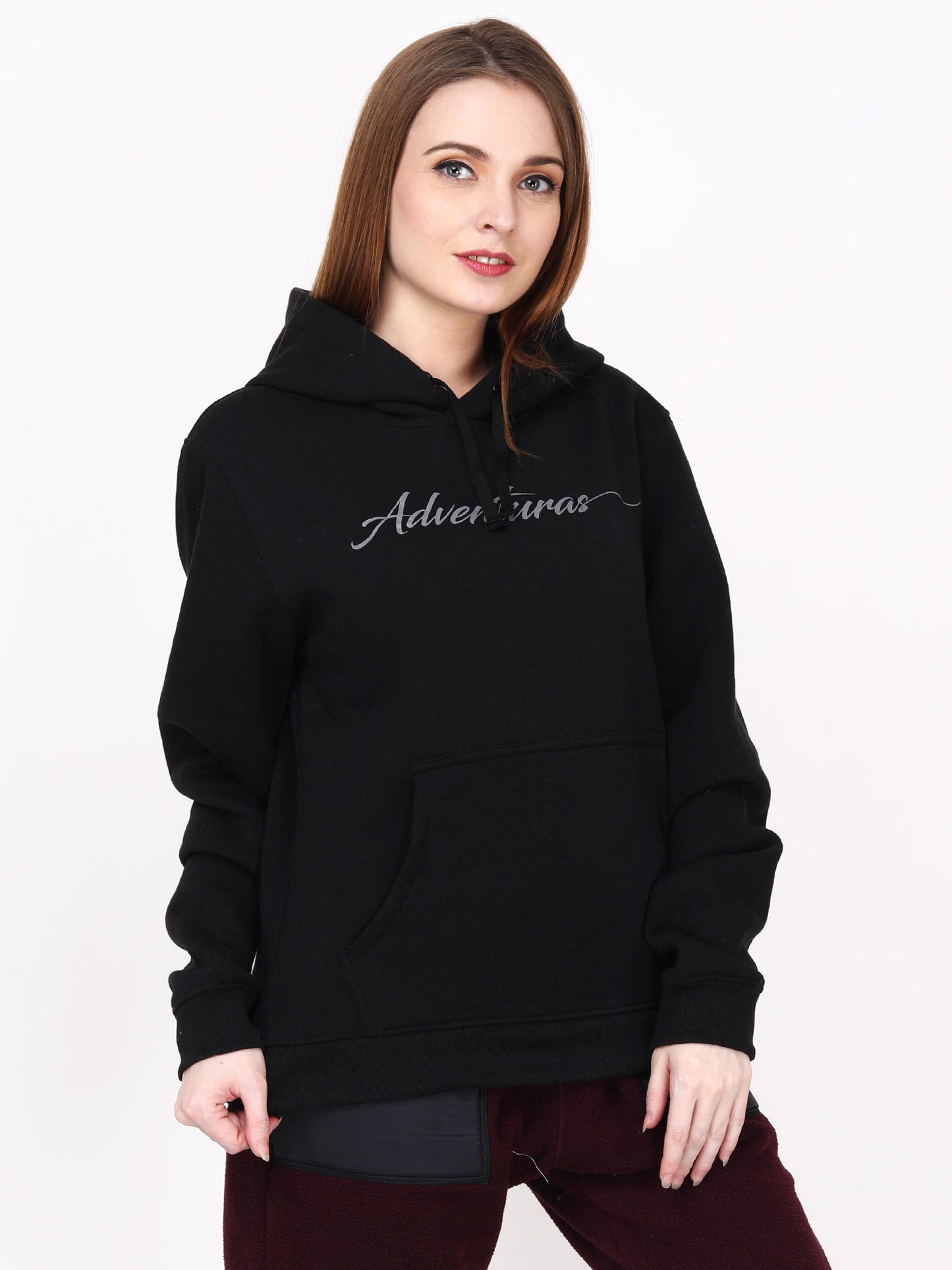 Adventuras Women BLACK LIGHTENING HOODED SWEATSHIRT