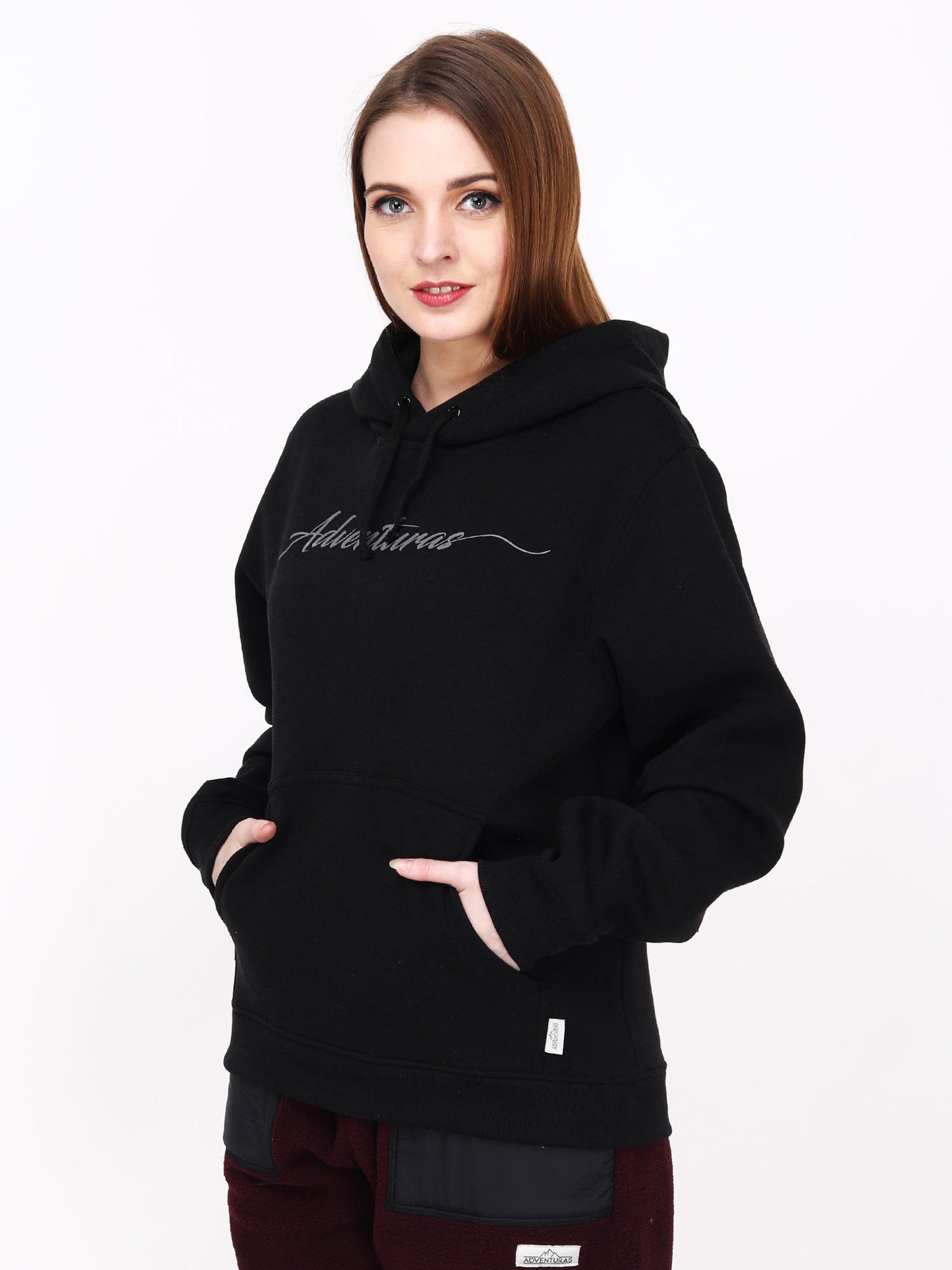 Adventuras Women BLACK LIGHTENING HOODED SWEATSHIRT