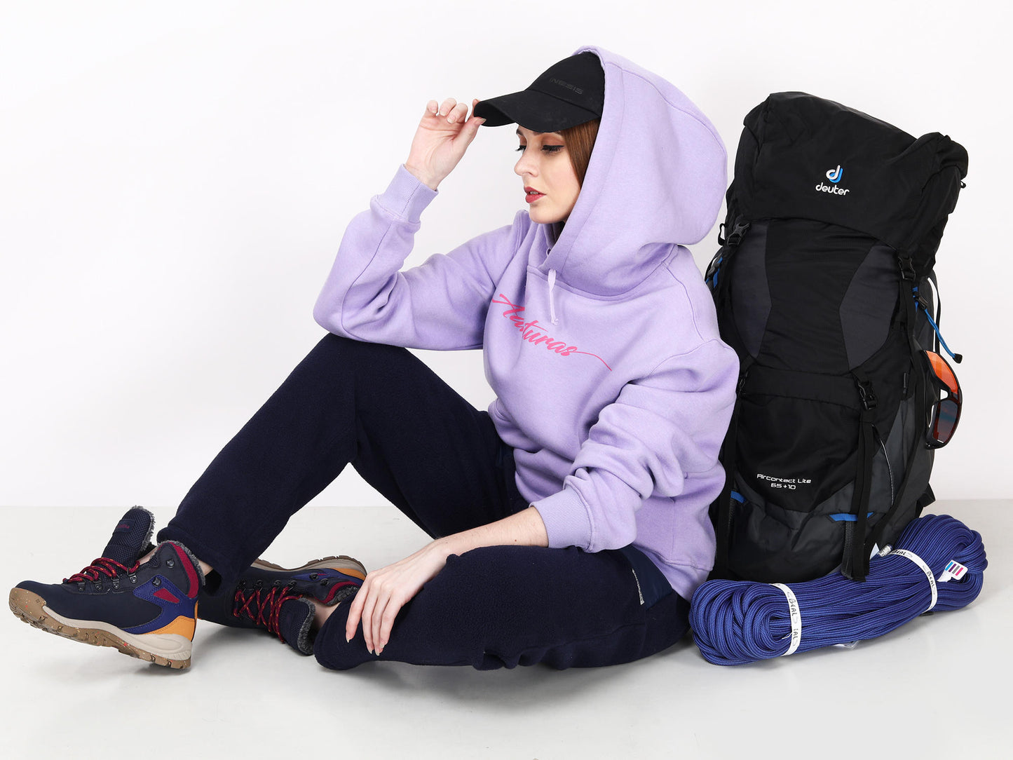 Adventuras Women PURPLE LIGHTENING HOODED SWEATSHIRT