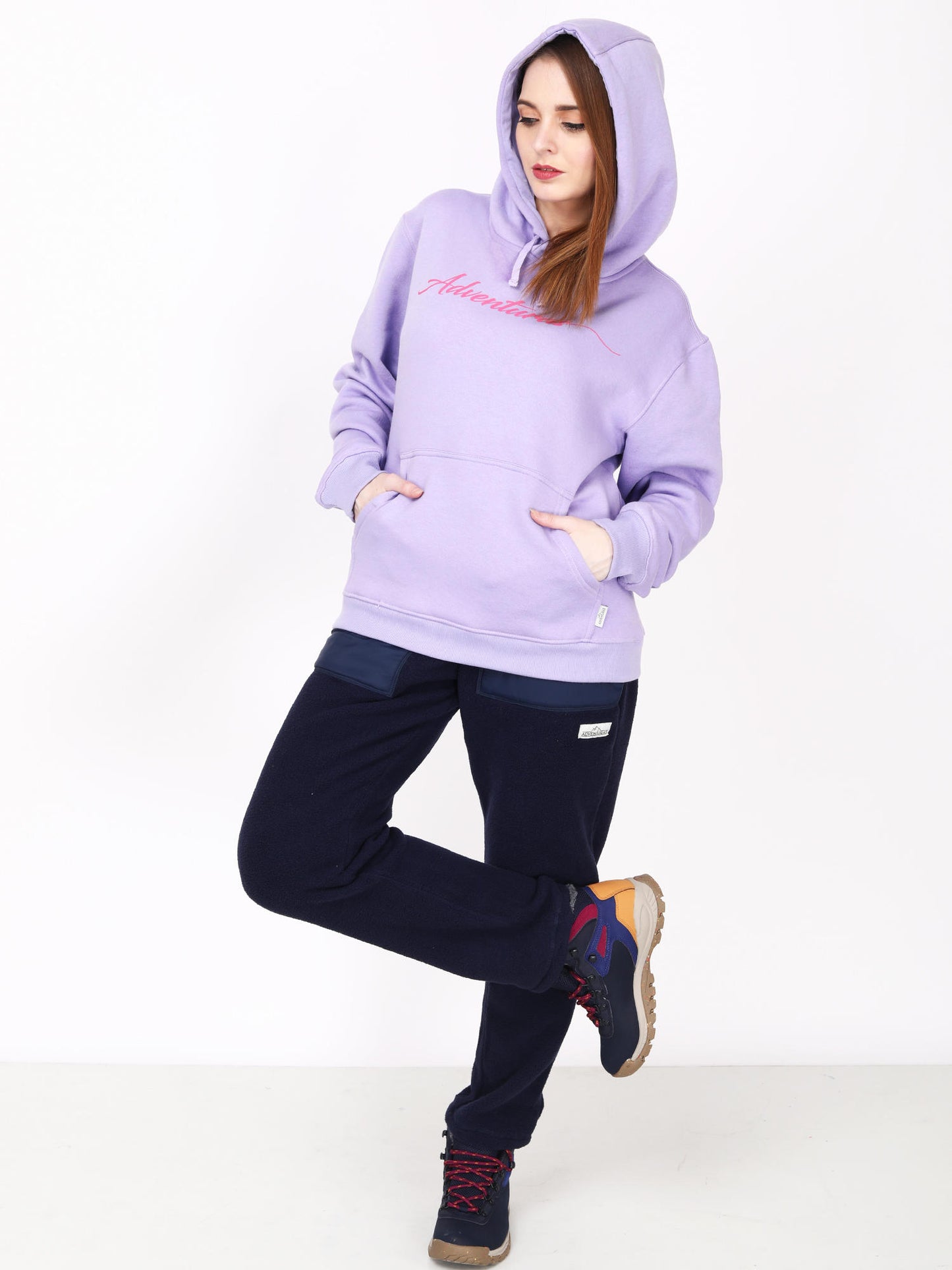 Adventuras Women PURPLE LIGHTENING HOODED SWEATSHIRT