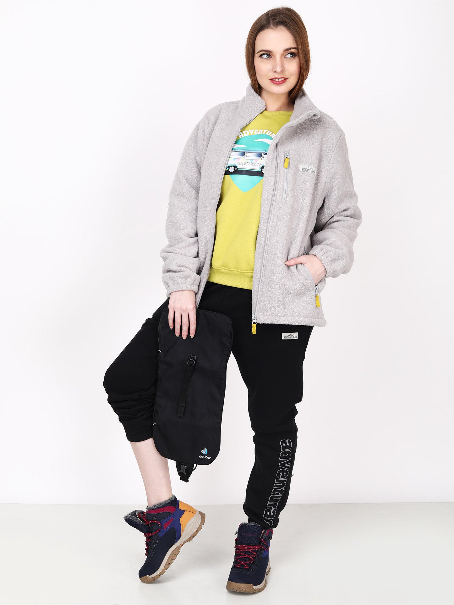 Adventuras Women GREY MASSIF FLEECE JACKET