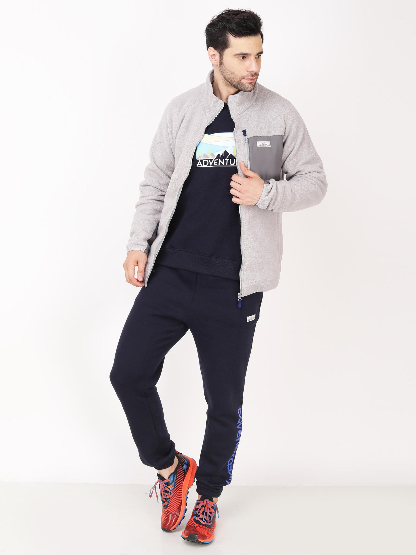 Adventuras Men GREY SPUR FLEECE JACKET