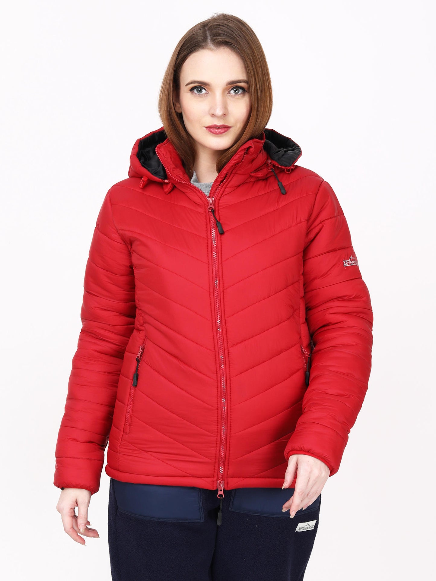 Adventuras Women RED HOODED CAMPING JACKET
