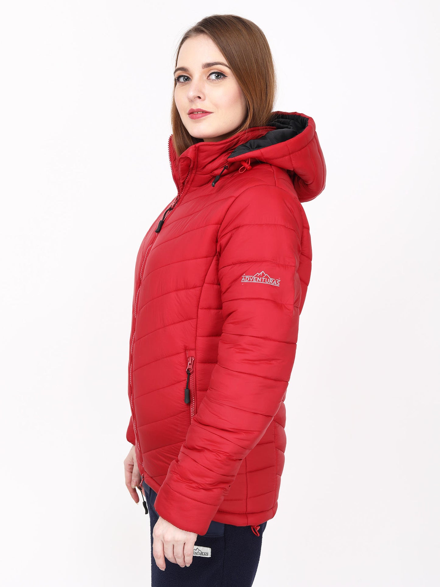 Adventuras Women RED HOODED CAMPING JACKET