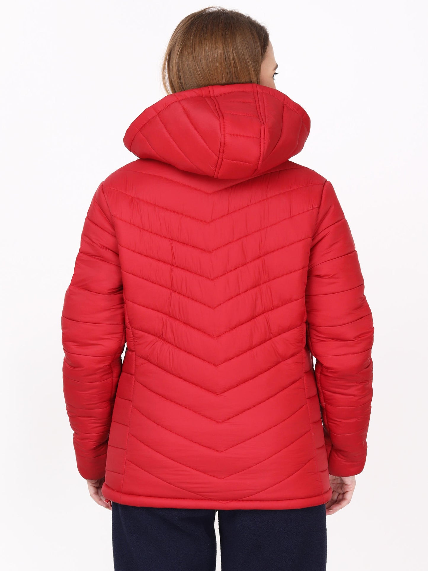 Adventuras Women RED HOODED CAMPING JACKET