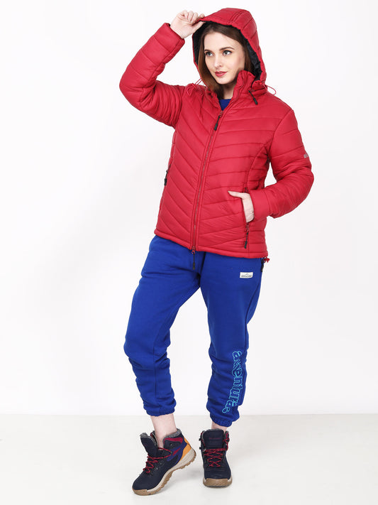 Adventuras Women PURPLE HOODED CAMPING JACKET