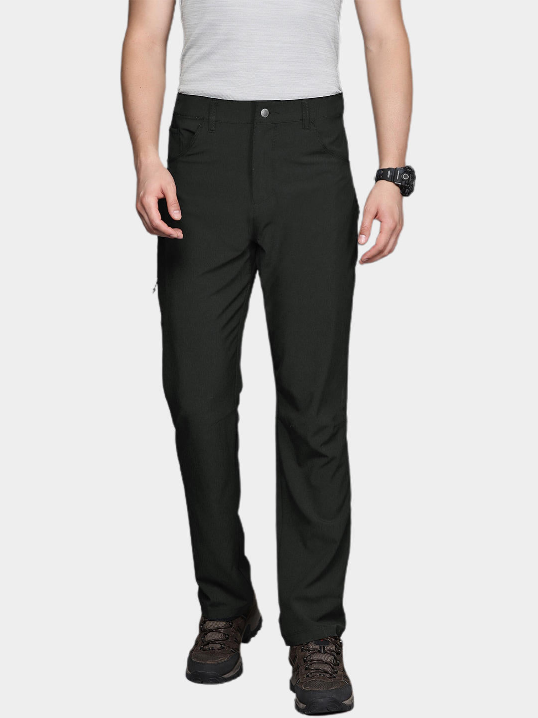 Columbia Men Black Outdoor Elements Stretch Pant (Sun Protection)